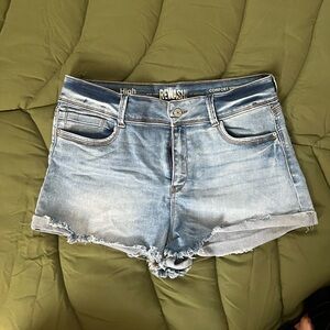 High Rise Stretch Jean Shorts